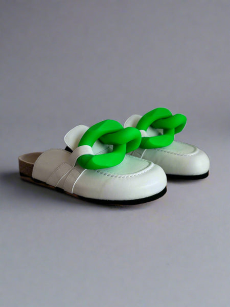 JW Anderson CHAIN LOAFER LEATHER- Bright Green