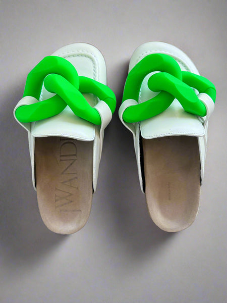 JW Anderson CHAIN LOAFER LEATHER- Bright Green