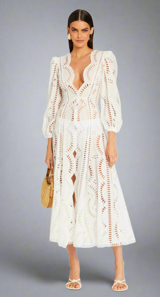 Charo Ruiz KELYK KAFTAN- White Samoa