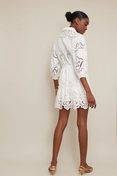 Cara Cara Robin Dress- Embroidered Eyelet White