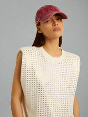 Golden Goose Aged white sleeveless T-shirt embellished with crystals