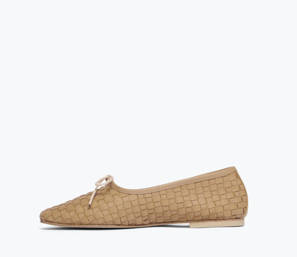 Freda Salvador JADA SQUARE TOE BALLET FLAT- Latte