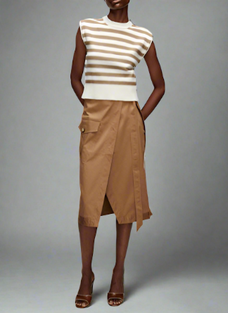 Veronica Beard MADELINE SKIRT- ACORN