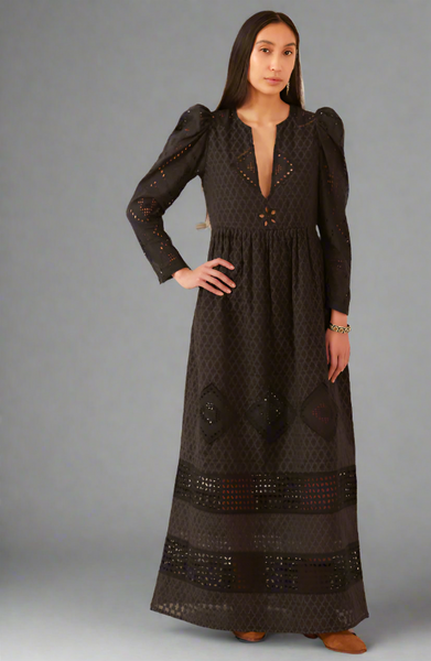 Alix of Bohemia Winifred Black Eyelet Dress