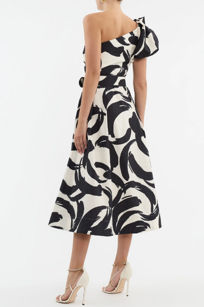 Rebecca Vallance POMPIDOU ONE SHOULDER MIDI DRESS