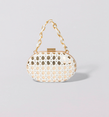 Simkhai Sol Clutch- white