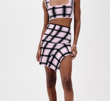 PH5 LIZZO UV REACTIVE MINI PLAID SKIRT