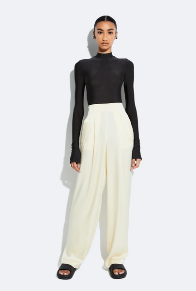 Lapointe Satin Relaxed Pant- Butter