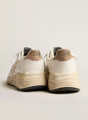 Golden Goose Running Sole- WHITE/GOLD/BEIGE