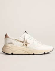 Golden Goose Running Sole- WHITE/GOLD/BEIGE