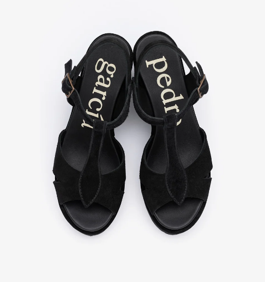 Pedro Garcia Domiel THE STARLET T-STRAP- black castoro