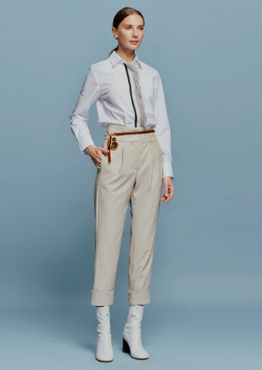 Silvia Tcherassi Moad Pant- Cream