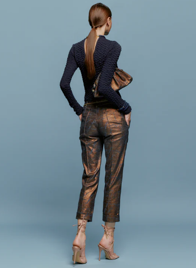 Silvia Tcherassi Garment Pant- Metallic