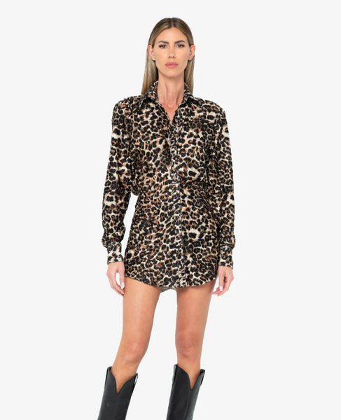 Just Be Queen Althea Dress -cheetah