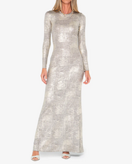 Just Be Queen Christie Dress- Washed Metallic