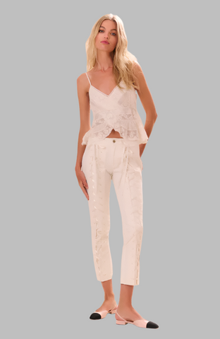 LoveShackFancy Doro Pant- Cream