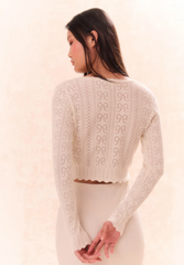 LoveShackFancy Petra Cardigan- Ivory