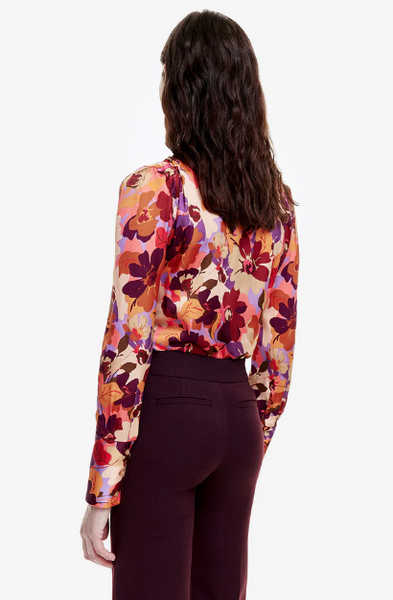 Smythe Box Pleat Shirt - Garnet Floral