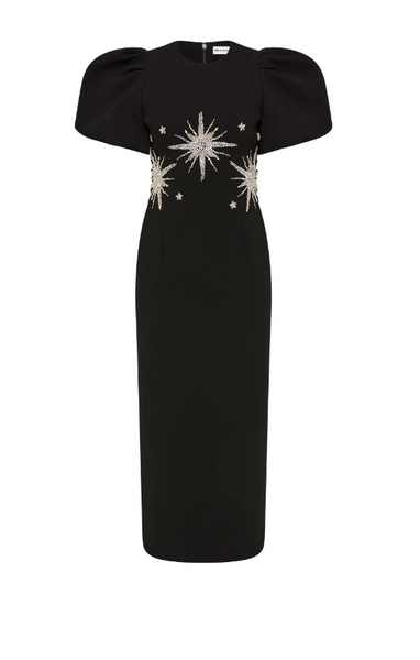 Rebecca Vallance ESTELLA MIDI DRESS- Black