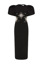 Rebecca Vallance ESTELLA MIDI DRESS- Black