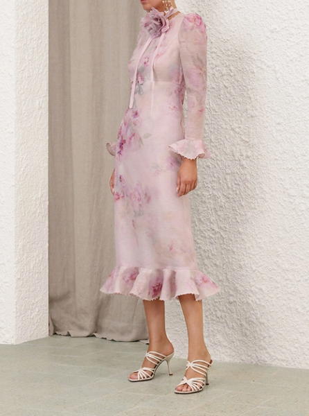 Zimmermann CRUSH FLOWER MIDI DRESS