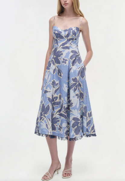 Simkhai Analise Linen Midi Dress