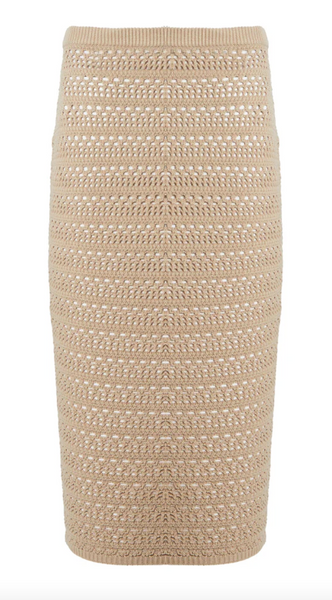 SER.O.YA MARJORIE KNIT CROCHET MAXI SKIRT