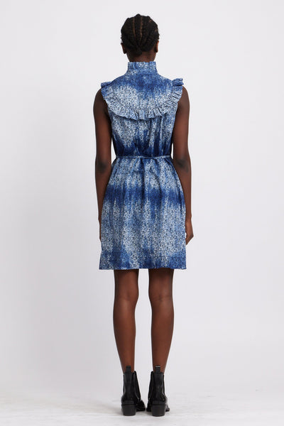 Raquel Allegra Dapples and Stripes Liberty Print Prairie Dress