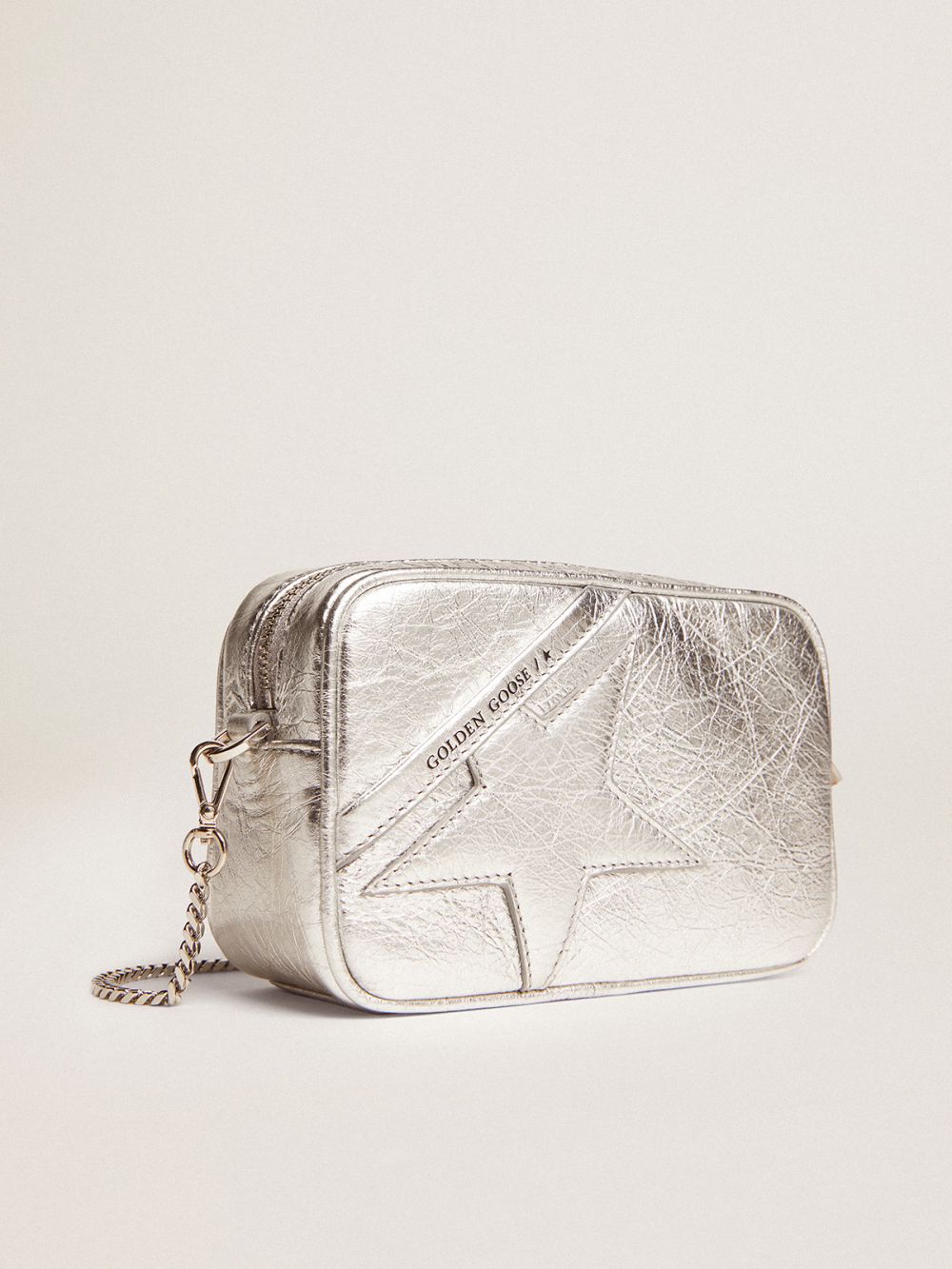 Golden Goose Mini Star Bag in silver
