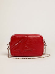 Golden Goose Mini Star Bag in red patent leather with tone-on-tone star
