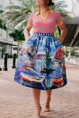 Stella Jean Fantasia Barca Skirt