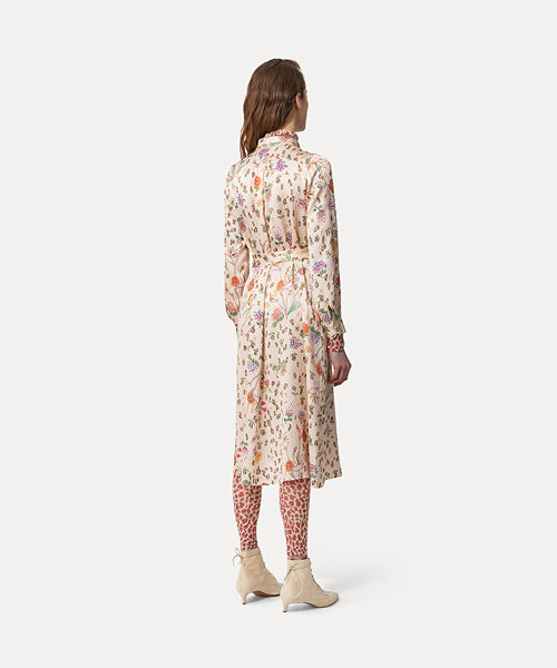 Forte Forte shirt dress in silk satin with the "happy jungle” print
