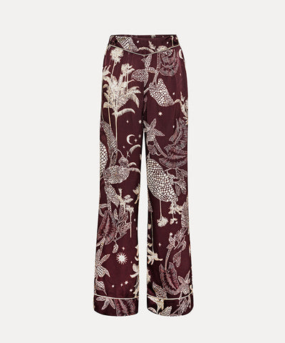 Forte Forte trousers in wool twill with the "happy jungle” print