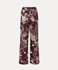 Forte Forte “mi alma selvaje” pyjama pants in silk satin- borgoña
